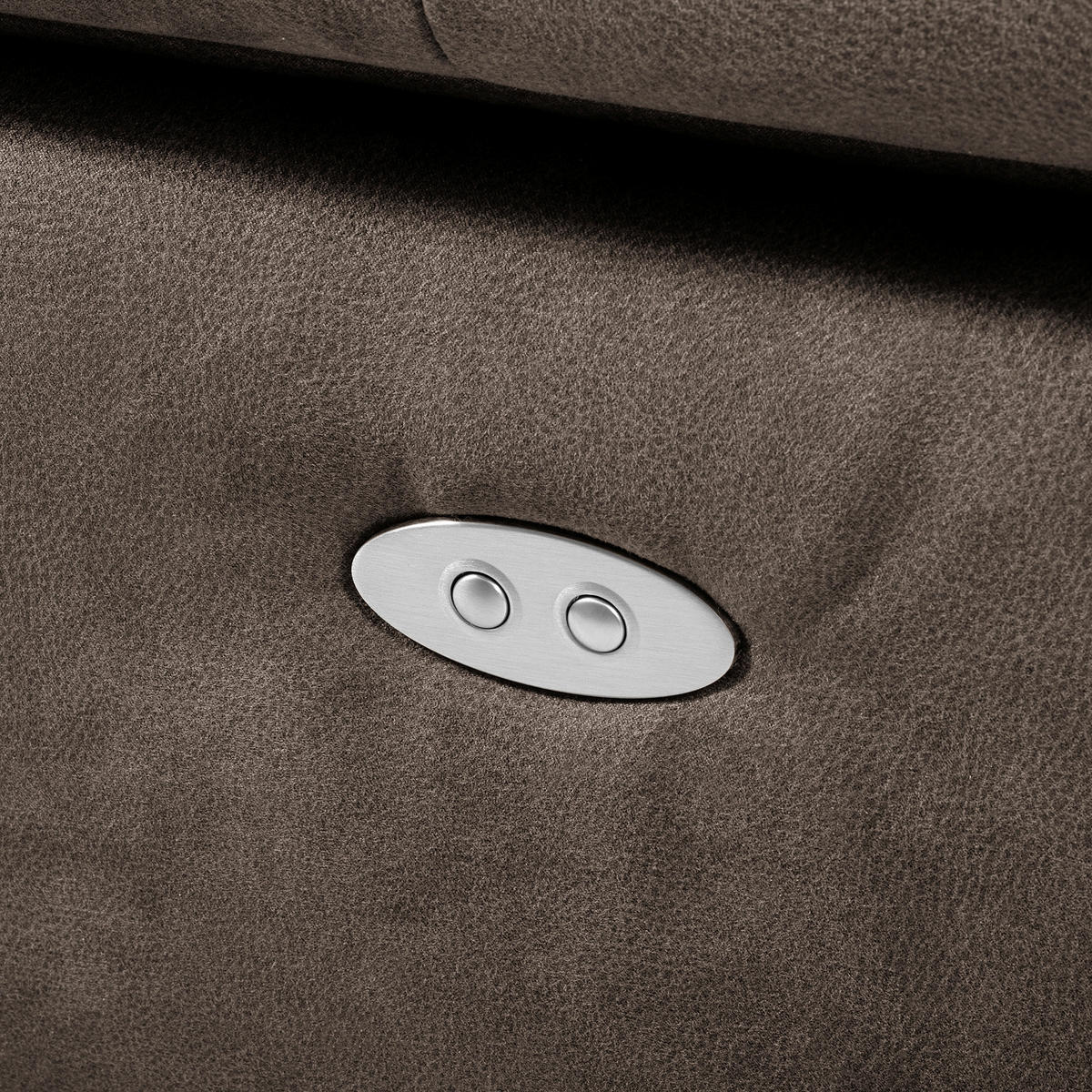 ECKSOFA SONO in Lederlook Braun Armteilverstellung, Kopfteilverstellung  210/265 cm  - Chromfarben/Braun, Design, Textil/Metall (210/265cm) - Livetastic