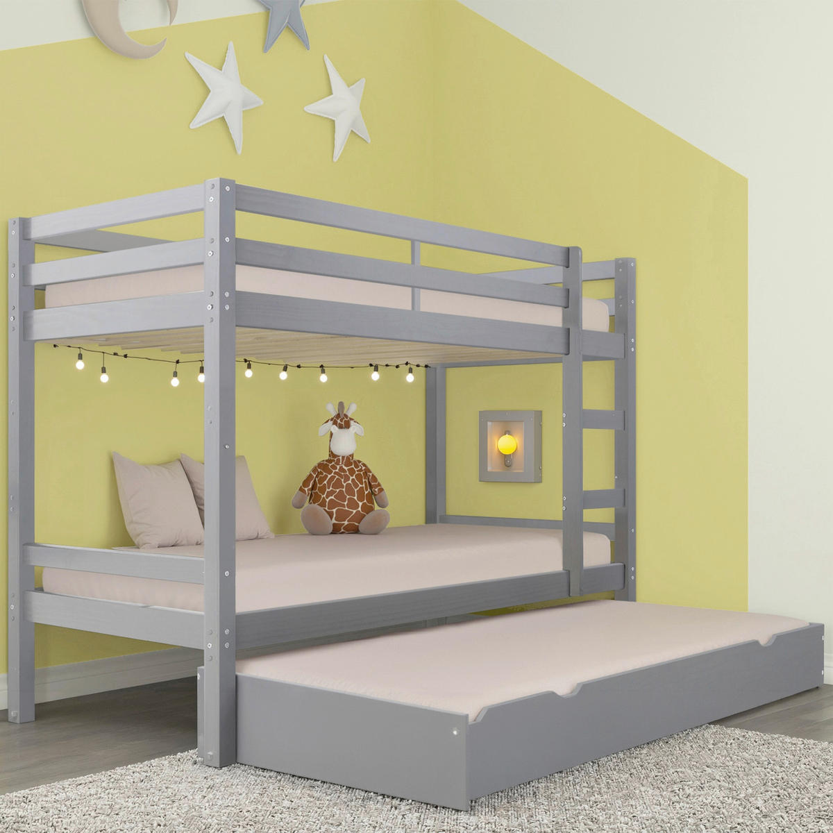 BETTSCHUBKASTEN Grau  - Grau, MODERN, Holz/Kunststoff (90/190cm) - MID.YOU