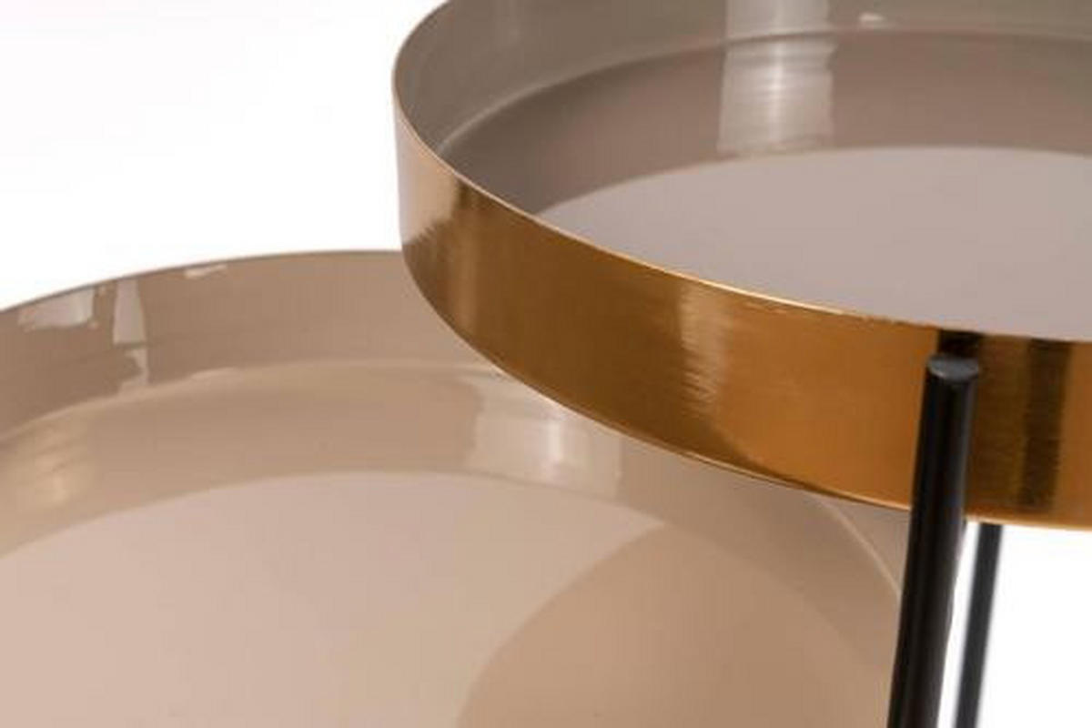 BEISTELLTISCH in Metall 96,5/60,5/30,5 cm  - Creme/Schwarz, Basics, Metall (96,5/60,5/30,5cm) - Kayoom