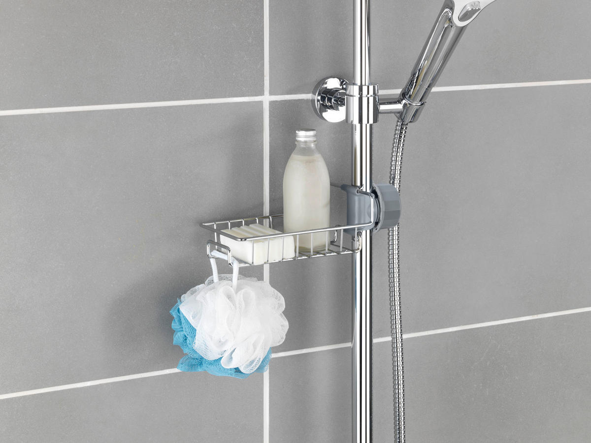 DUSCHKORB - Chromfarben, MODERN, Kunststoff (28,5/4/11,5cm) - Wenko