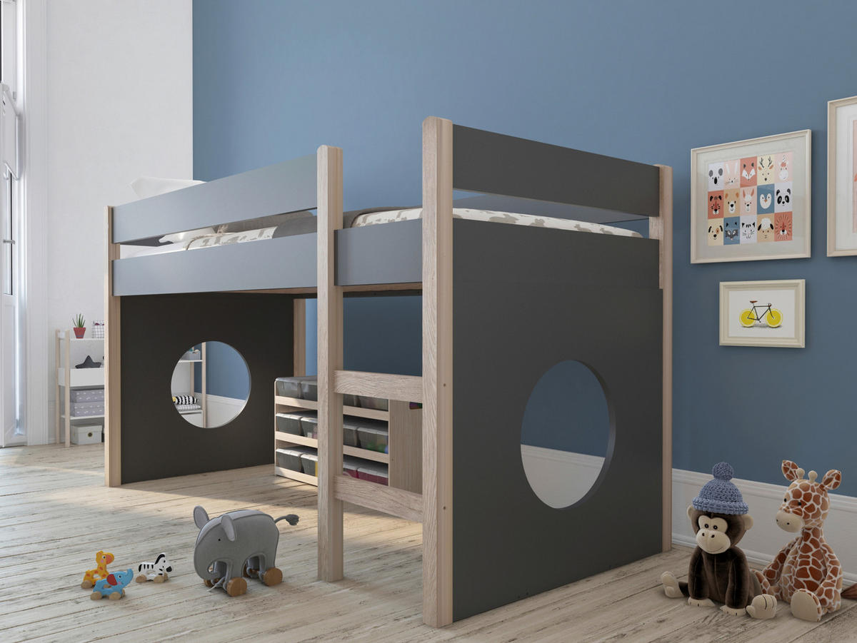 BETTSEITEN  in  - Grau, Design, Holzwerkstoff (90/90/2,5cm) - Livetastic