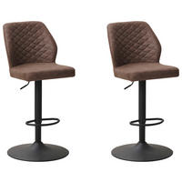 BARHOCKER-SET Mikrofaser Taupe  - Taupe/Schwarz, KONVENTIONELL, Textil/Metall (42/114/52cm) - MID.YOU