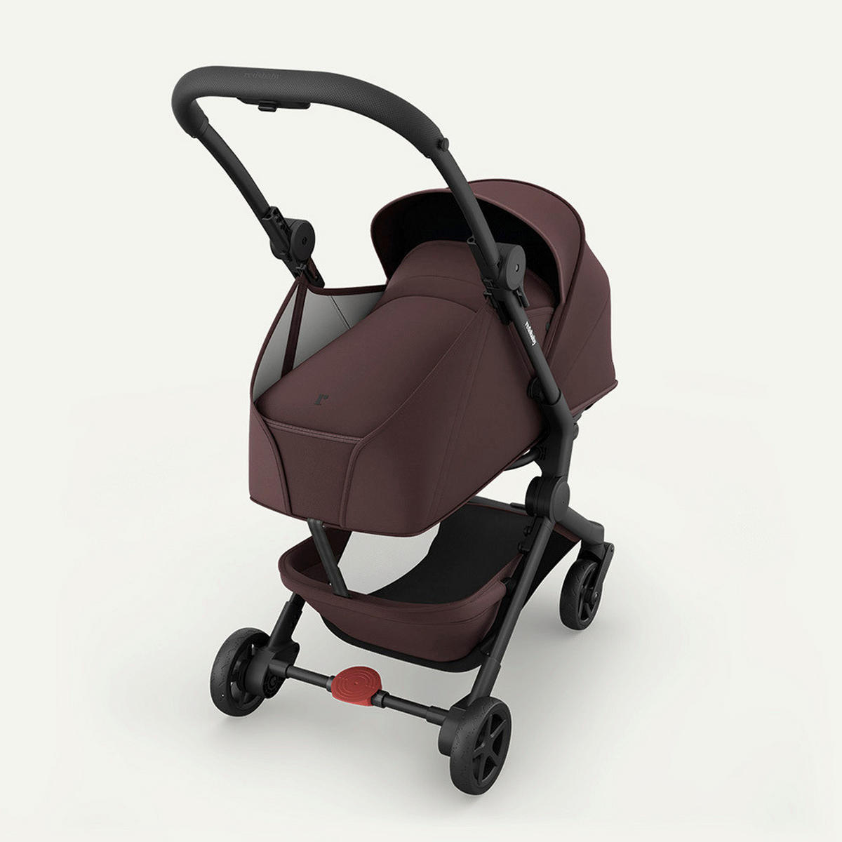 DJEČJA KOLICA   - boje crnog vina, Basics, metal/tekstil (77/45/103cm) - BEBETTO