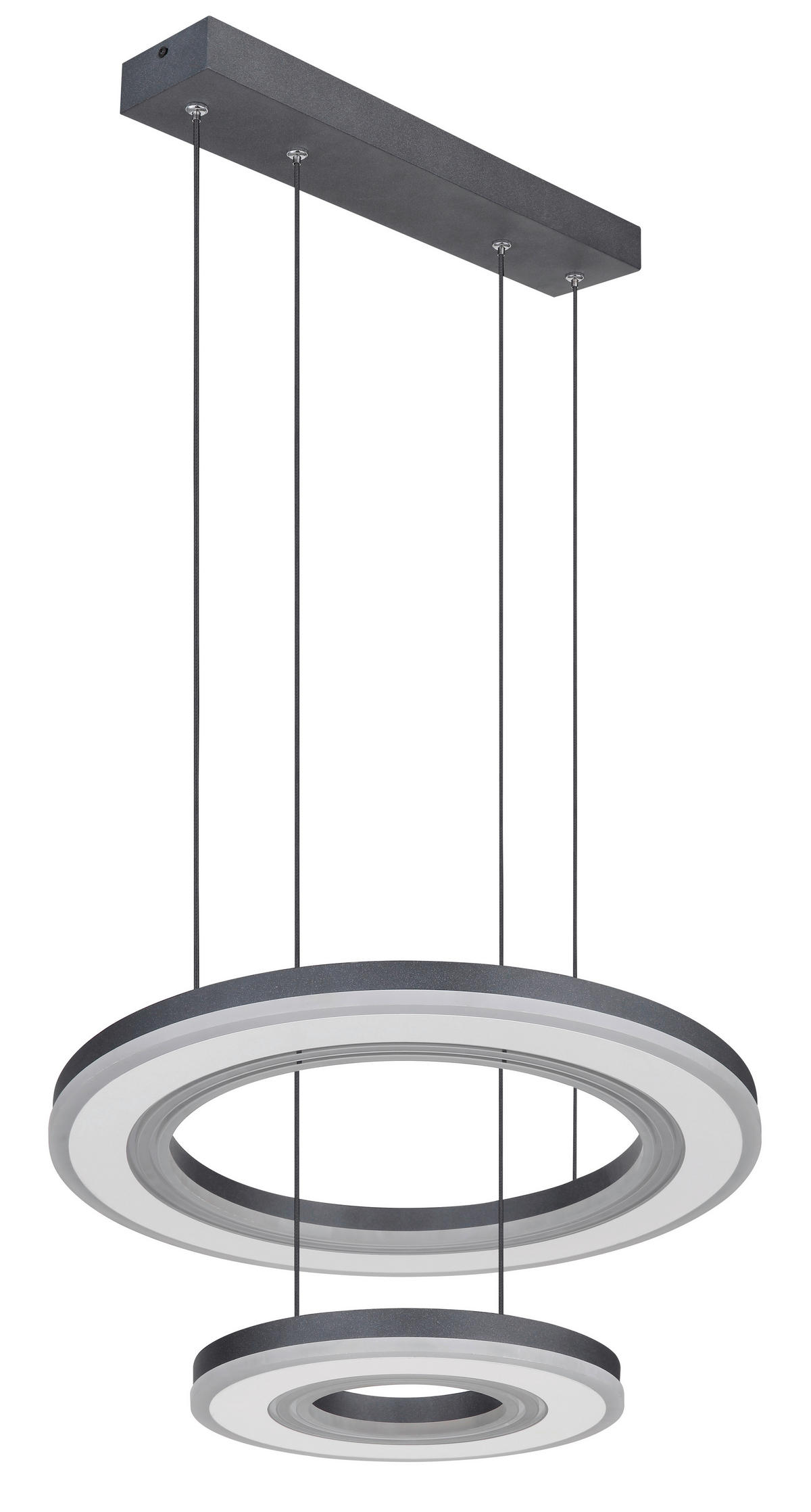 ZÁVESNÉ LED SVIETIDLO, 50/120 cm  - čierna/biela, Design, kov/plast (50/120cm)
