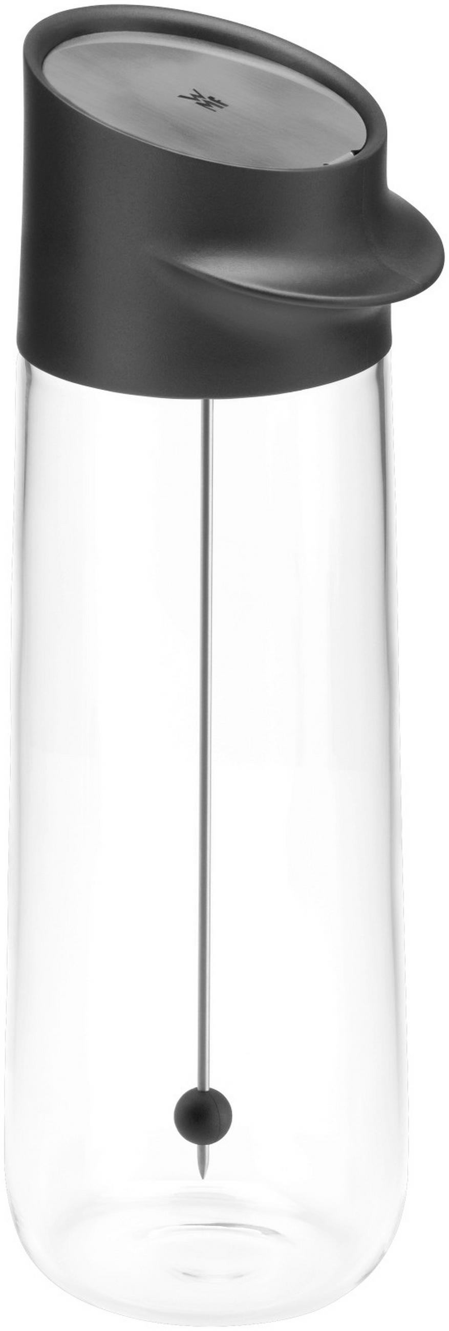 WASSERKARAFFE 1 l  - Edelstahlfarben/Schwarz, Basics, Glas/Kunststoff (29,9/10,4/9,5cm) - WMF