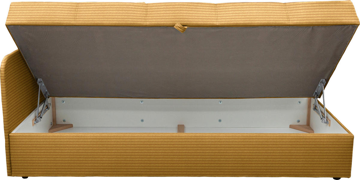 LIEGE Cord Currygelb  - Currygelb/Schwarz, Basics, Kunststoff/Textil (95/90/205cm) - Xora