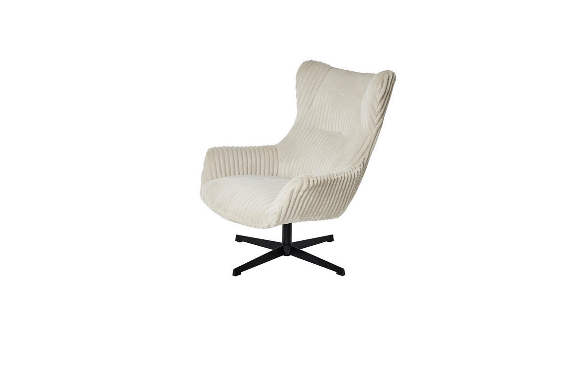 RELAXSESSEL Holzwerkstoff Schwarz, Weiss  - Weiss/Schwarz, Modern, Holzwerkstoff (83/102/80cm) - MID.YOU
