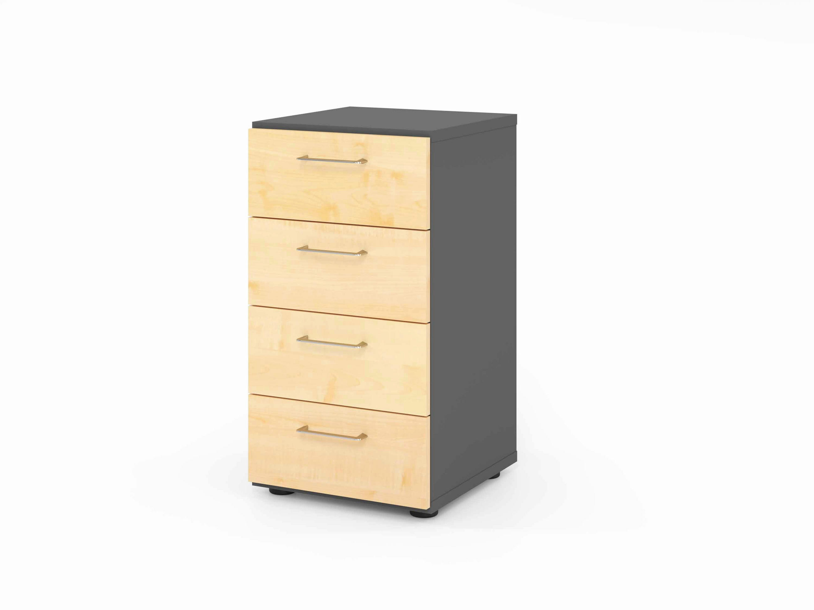 AKTENSCHRANK Graphitfarben, Ahornfarben  - Ahornfarben/Graphitfarben, Basics, Holzwerkstoff (40/74,8/41,7cm) - Venda