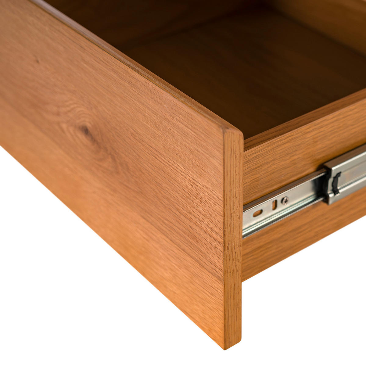 NACHTKÄSTCHEN in furniert Eiche Schwarz, Eichefarben  - Eichefarben/Schwarz, KONVENTIONELL, Holz/Holzwerkstoff (42/75/40cm) - home24