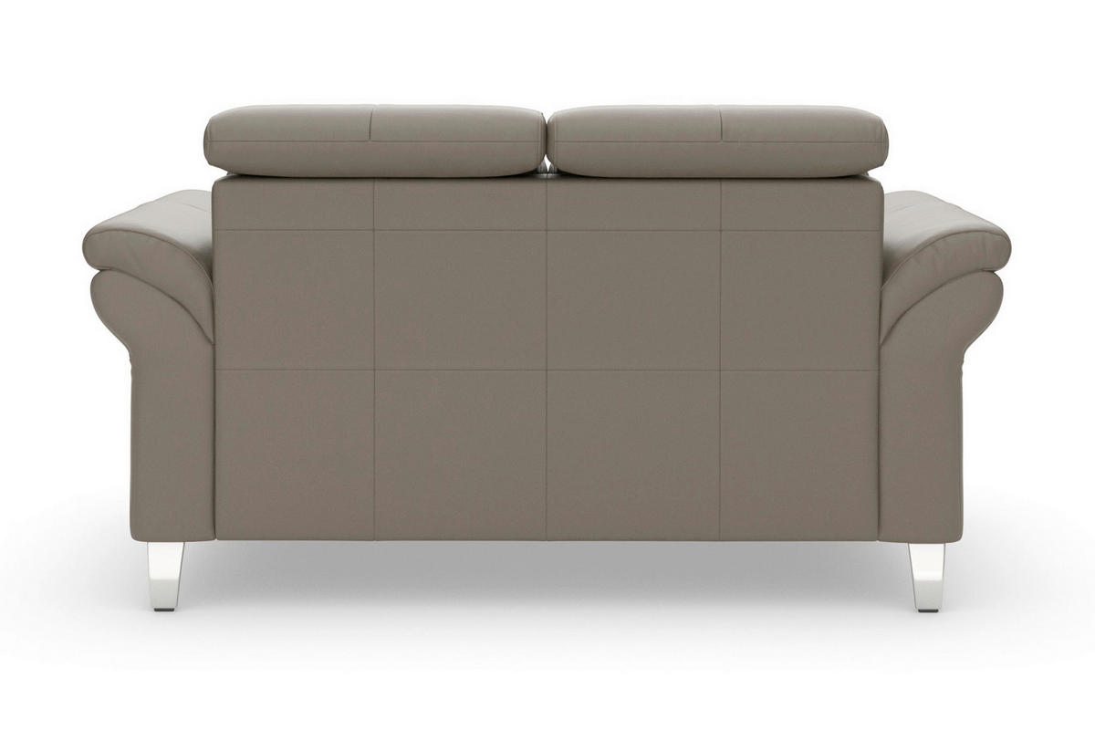 2-SITZER-SOFA 156/84/93 cm ARNGAST E in Echtleder Grau   - Chromfarben/Grau, Basics, Leder/Metall (156/84/93cm) - Sit & More