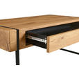 COUCHTISCH in Holz, Metall, Holzwerkstoff 110/59,4/45 cm  - Eichefarben/Schwarz, Design, Holz/Holzwerkstoff (110/59,4/45cm) - Carryhome
