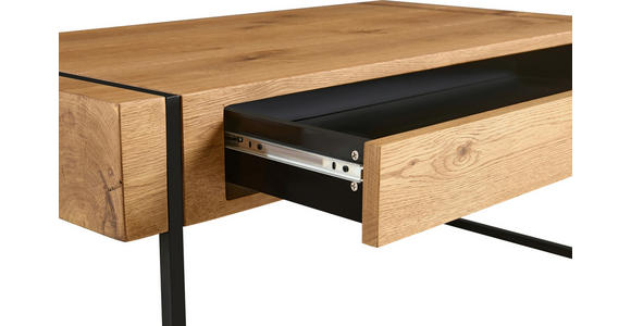 COUCHTISCH in Holz, Metall, Holzwerkstoff 110/59,4/45 cm  - Eichefarben/Schwarz, Design, Holz/Holzwerkstoff (110/59,4/45cm) - Carryhome