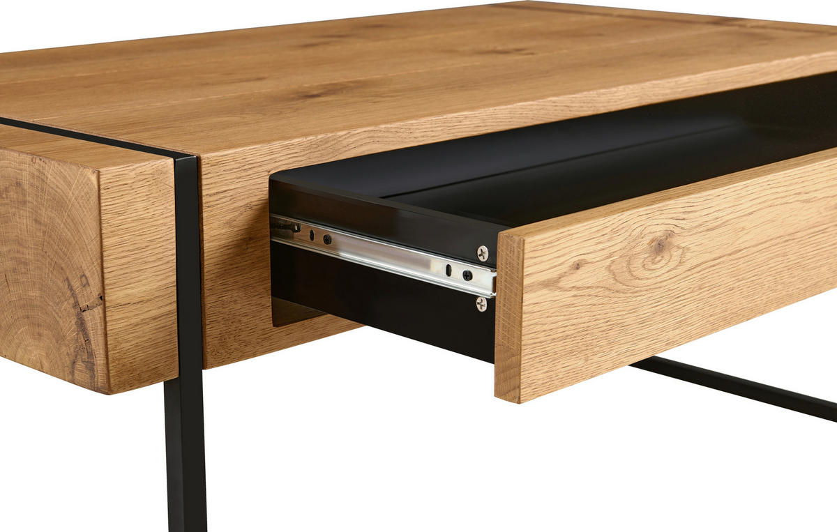 KONFERENČNÝ STOLÍK, čierna, farba duba, drevo, kov, kompozitné drevo, 110/59,4/45 cm - čierna/farba duba, Design, kov/drevo (110/59,4/45cm) - Carryhome