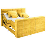 BOXSPRINGBETT 180/200 cm  in Gelb  - Gelb, KONVENTIONELL, Textil (180/200cm) - Carryhome