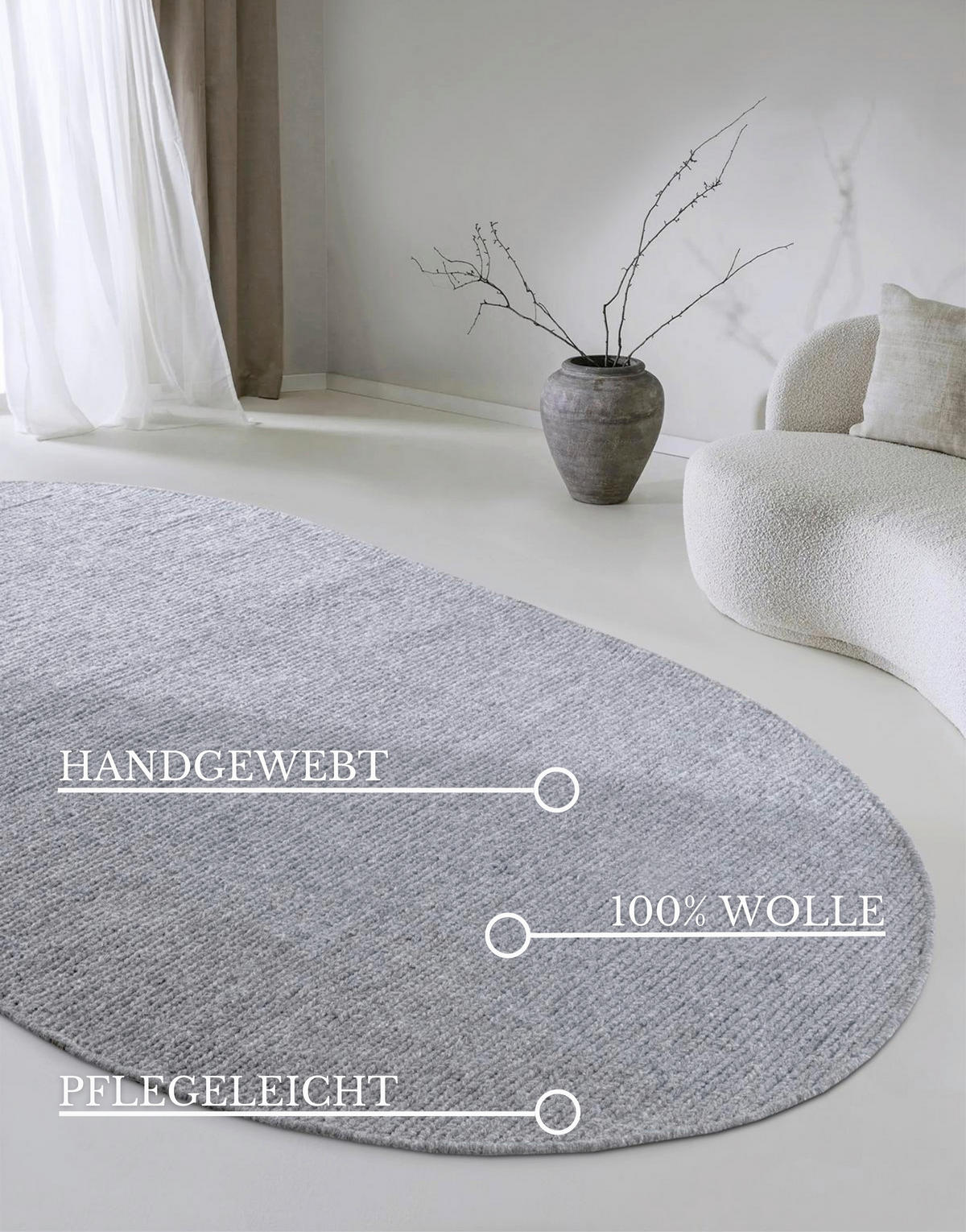 HANDWEBTEPPICH 160/230 cm Kollektion 1748 Grau, Hellgrau  - Hellgrau/Grau, Basics, Textil (160/230cm) - Villeroy & Boch