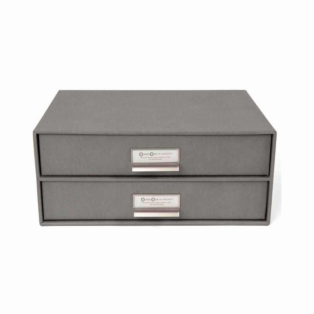 TISCHORGANIZER  - Hellgrau/Grau, Basics, Karton/Papier (33.5/14.5/25.5cm)