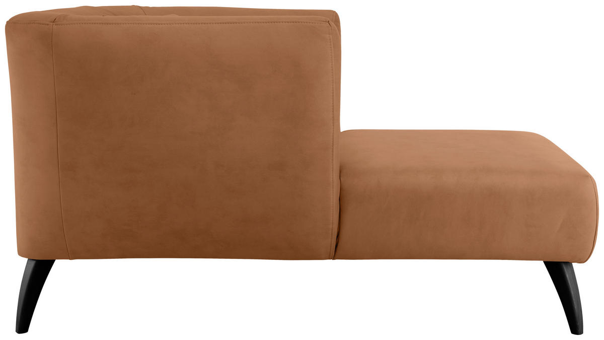 XXL-SESSEL in Lederlook Cognac  - Cognac/Schwarz, Modern, Holz/Textil (108/84/155cm) - Livetastic