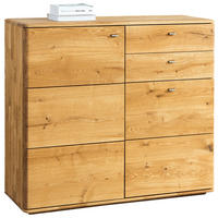 KOMMODE Denver Denver Eichefarben  117/103/39 cm  - Champagner/Eichefarben, KONVENTIONELL, Holz/Metall (117/103/39cm) - Linea Natura