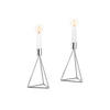 KERZENHALTER-SET - Silberfarben, Basics, Metall (9,5/16,5cm) - Echtwerk