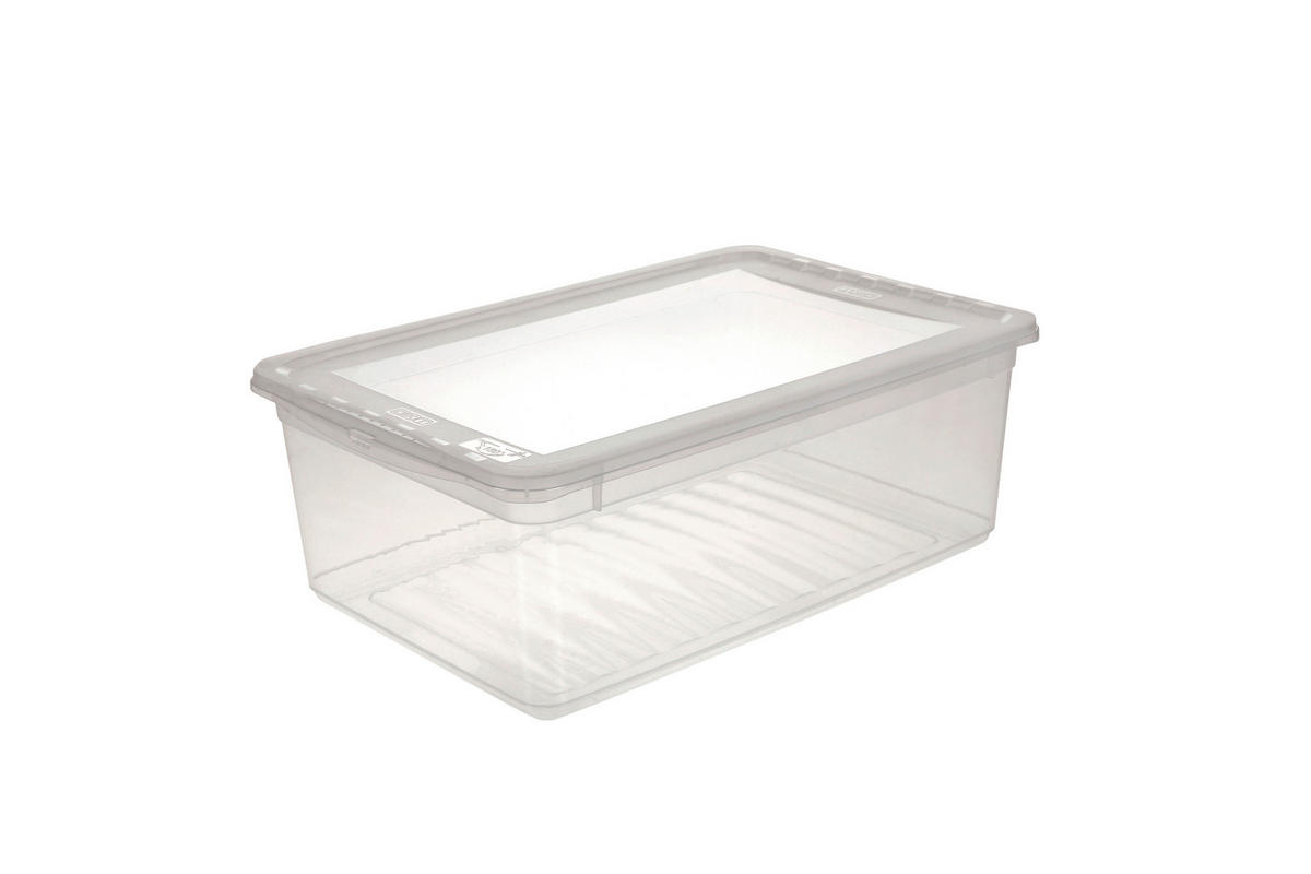 KUTIJA S POKLOPCEM  39/26,5/14 cm       - prozirno, Basics, plastika (39/26,5/14cm)