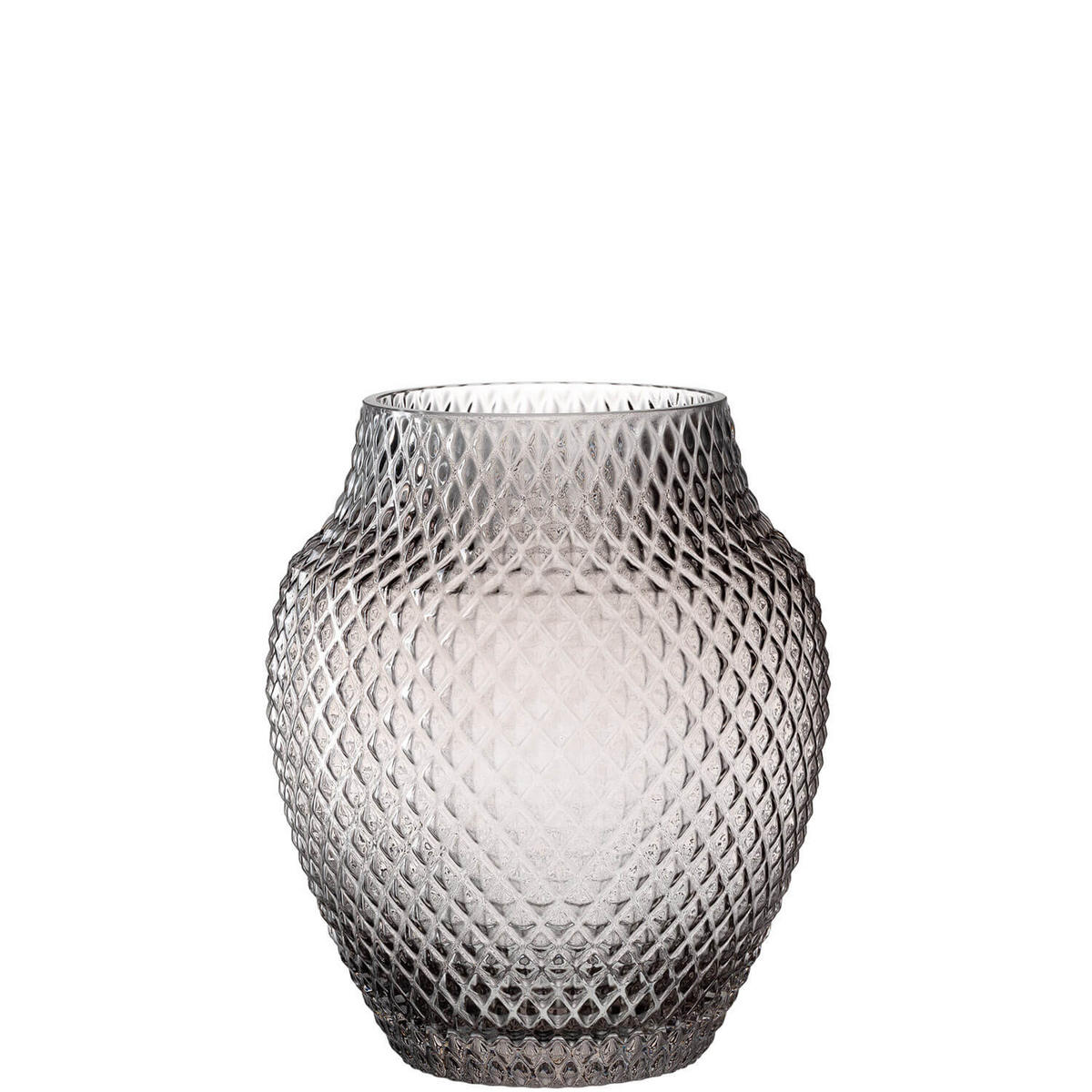 VÁZA, sklo, 23 cm - sivá, Basics, sklo (20/23cm) - Leonardo