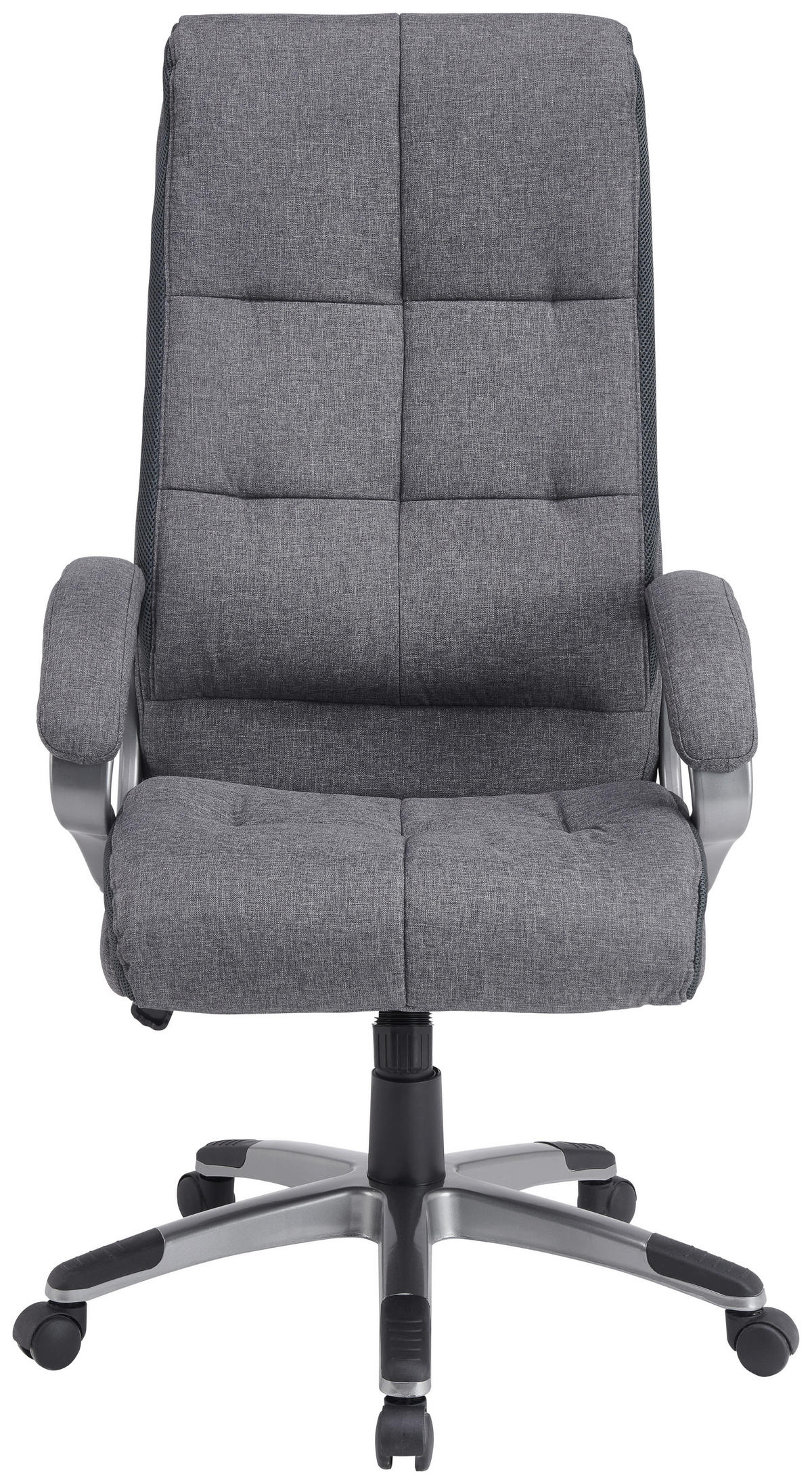PISARNIŠKI STOL kovina, umetna masa, tekstil siva, temno siva  - temno siva/siva, Konvencionalno, kovina/umetna masa (66/122-132/78cm) - Xora