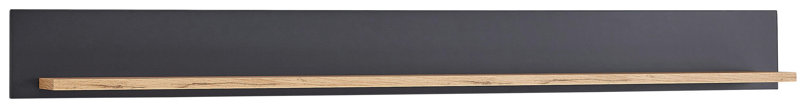 WANDBOARD  180/19/22 cm  - Eichefarben/Schwarz, Design, Holzwerkstoff (180/19/22cm) - Hom`in