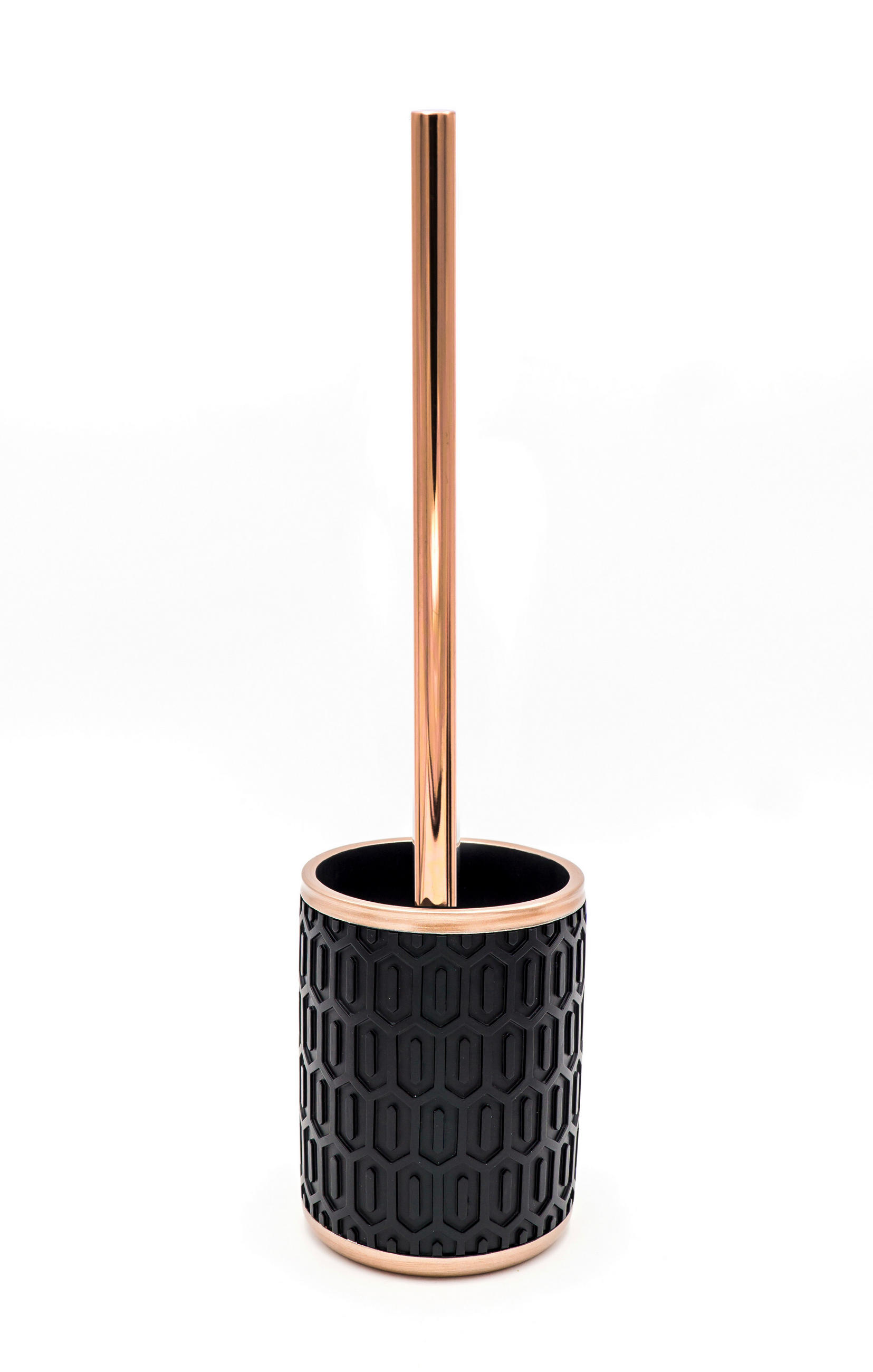 WC-BÜRSTE Metall, Kunststoff  Kunststoff   - Schwarz/Kupferfarben, Basics, Kunststoff/Metall (9,6/37/9,6cm) - Sadena