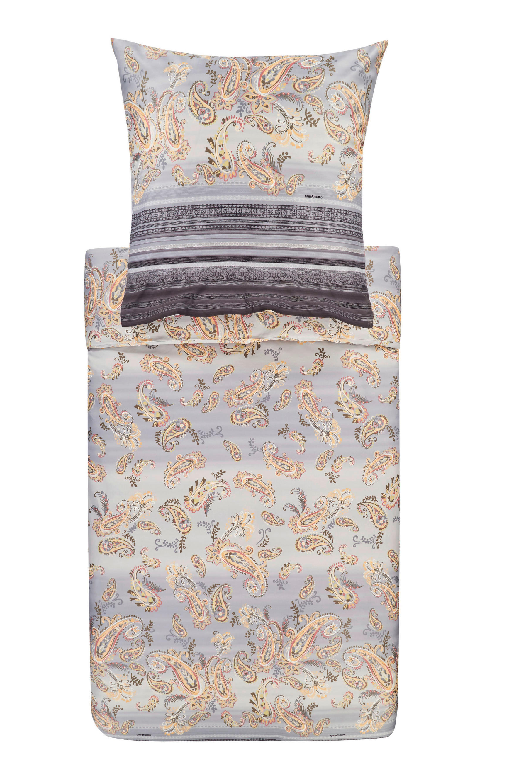 WENDEBETTWÄSCHE Tosca G1 Makosatin 155/220 cm  - Grau, LIFESTYLE, Textil (155/220cm) - Bassetti