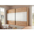SCHWEBETÜRENSCHRANK 252/222/68 cm 2-türig Weiß, Eiche Artisan  - Schwarz/Weiß, Design, Glas/Holzwerkstoff (252/222/68cm) - Dieter Knoll
