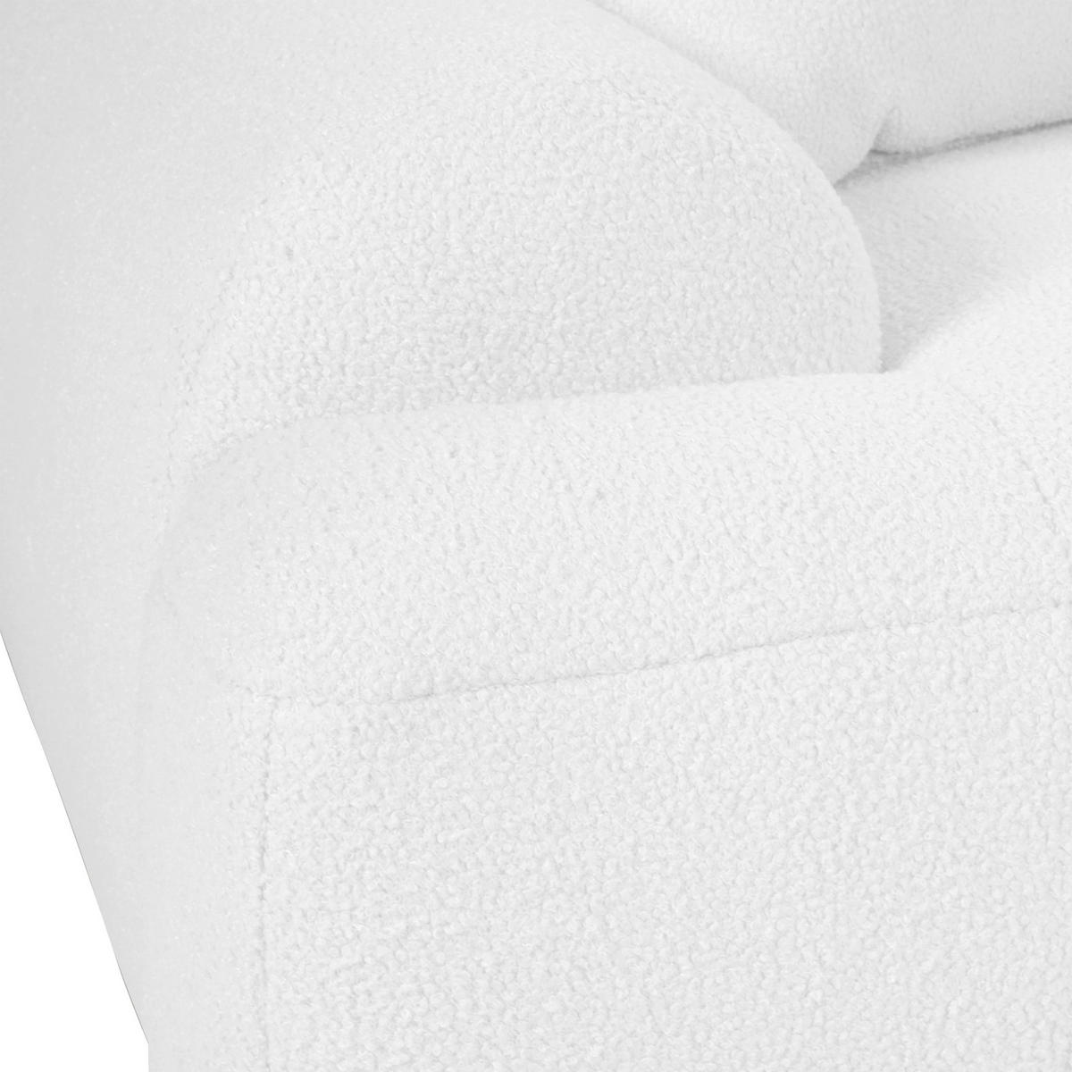 ECKSOFA in Flachgewebe Weiss  - Weiss/Schwarz, Konventionell, Kunststoff/Textil (286/195cm) - Carryhome