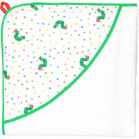 KAPUZENBADETUCH Raupe Nimmersatt 100/100 cm  - Weiß, Basics, Textil (100/100cm)