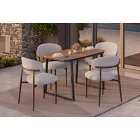 ZAHRADNÍ STŮL, kov, plast, 120/74/70 cm - přírodní barvy/antracitová, Moderní, kov/plast (120/74/70cm) - Ambia Garden