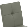 STUHL  Lederauswahl, Sitzfläche 180° drehbar  Echtleder  - Graugrün, Design, Leder/Metall (45/96/58cm) - Moderano