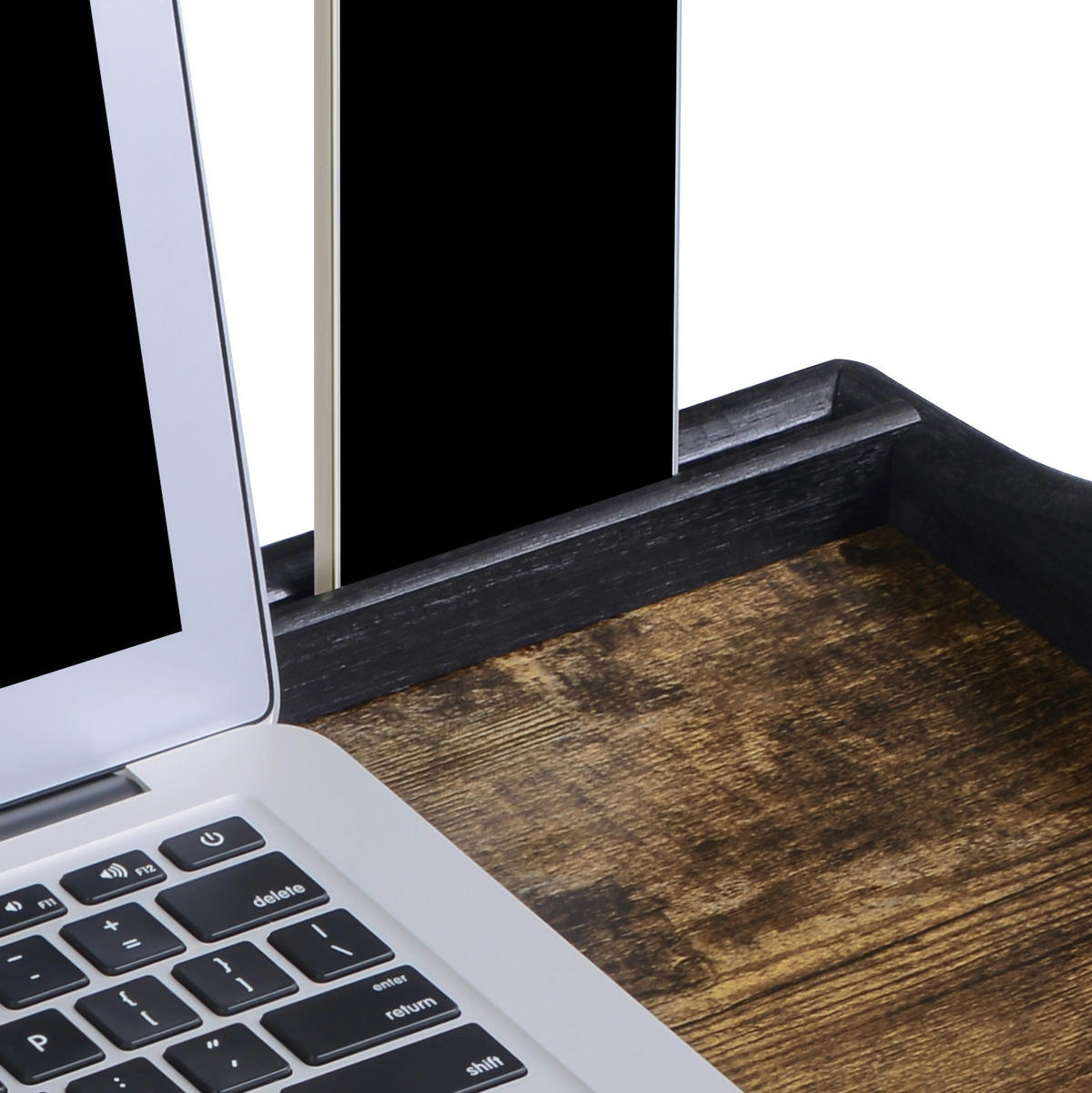 LAPTOPTISCH 50/30/26 cm  in Braun, Schwarz  - Schwarz/Braun, Basics, Holz/Holzwerkstoff (50/30/26cm) - Boxxx