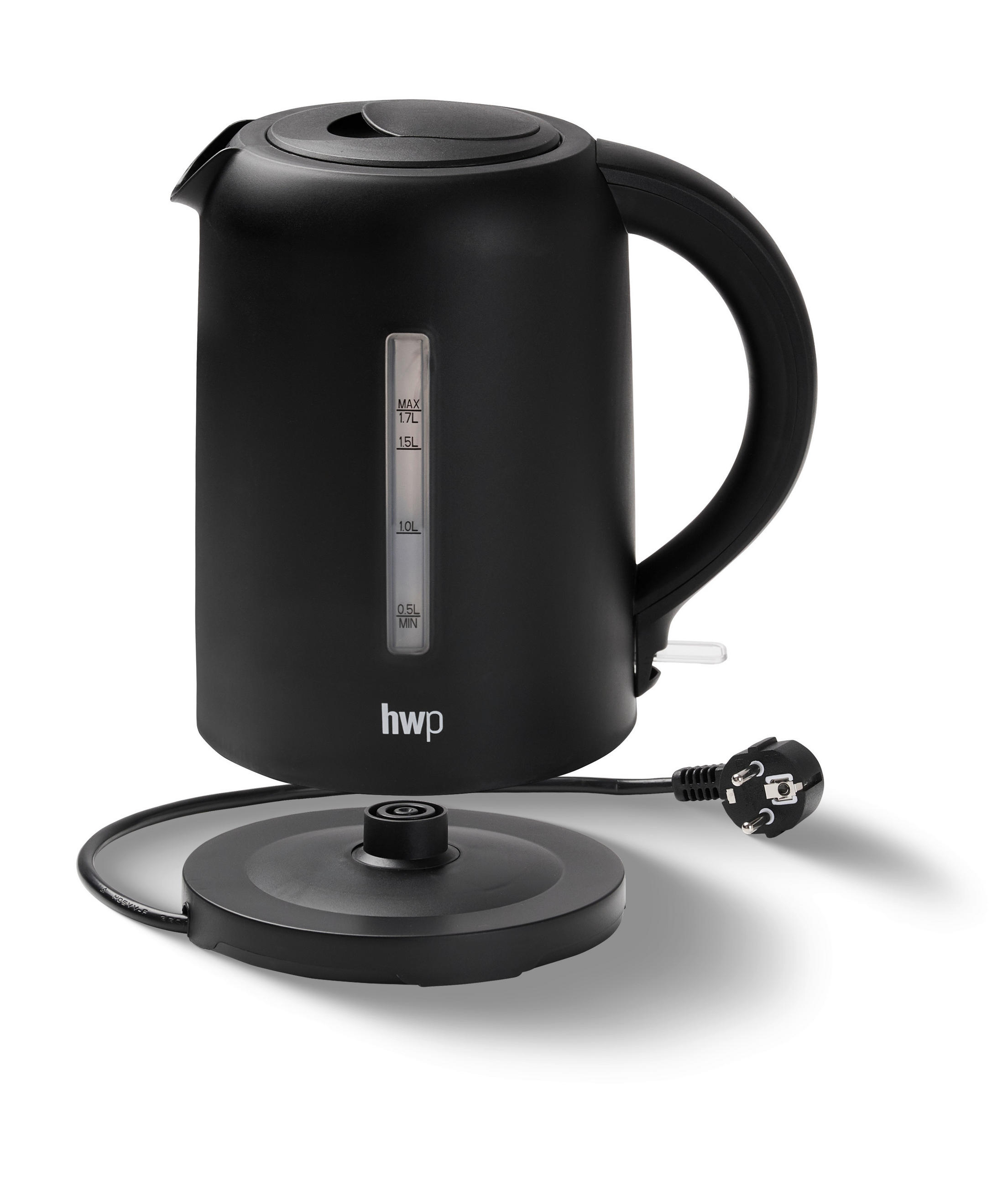 WASSERKOCHER 1.7 L  - Schwarz, Basics, Kunststoff/Metall (22,2/15,5/24cm) - Homeware Profession.