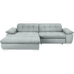 ECKSOFA in Mikrofaser Platinfarben  180/265 cm  - Platinfarben/Chromfarben, Design, Textil/Metall (180/265cm) - Carryhome