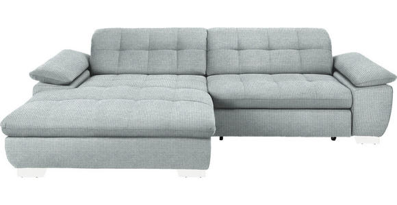 ECKSOFA  in Mikrofaser Platinfarben  180/265 cm  - Platinfarben/Chromfarben, Design, Textil/Metall (180/265cm) - Carryhome