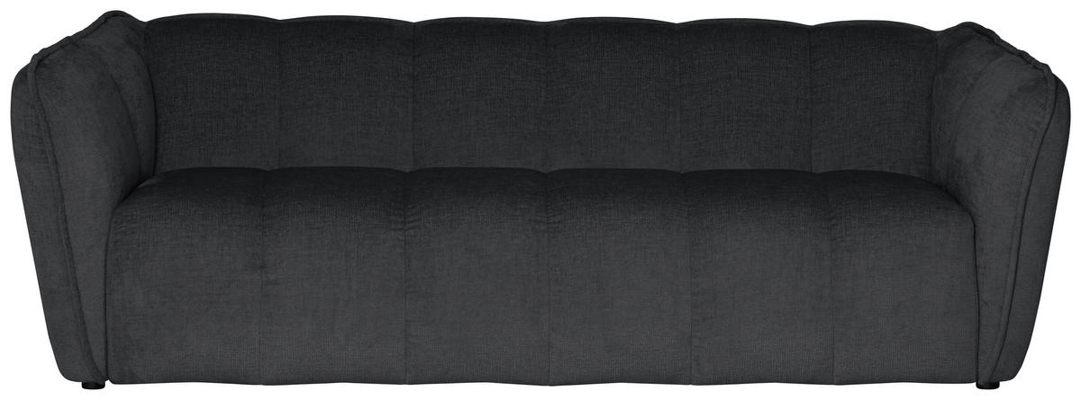 3-SITZER-SOFA LIVOLI in Chenille Grau  - Schwarz/Grau, Design, Kunststoff/Textil (217/70/94cm) - MID.YOU