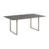 GARTENTISCH 158/90/68 cm Metall, Kunststoff rechteckig  - Edelstahlfarben/Dunkelgrau, MODERN, Kunststoff/Metall (158/90/68cm) - Amatio