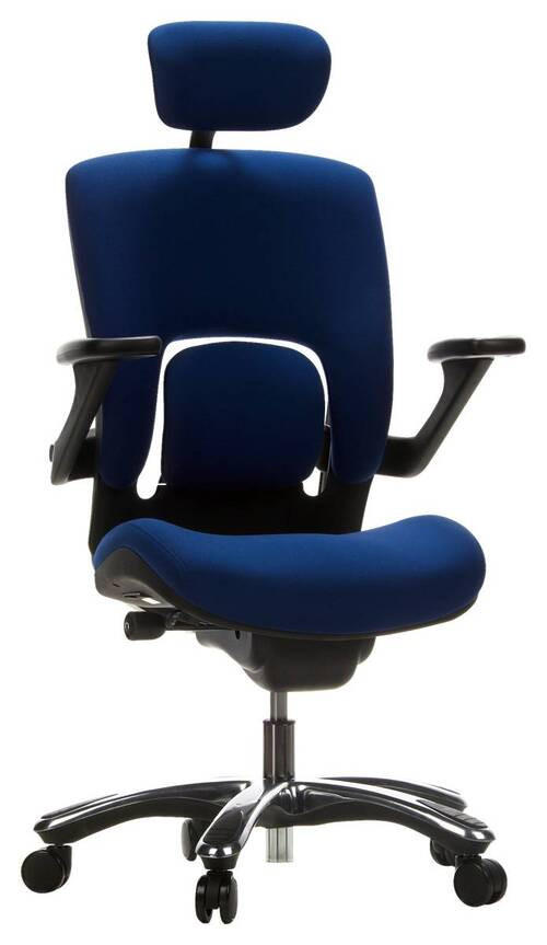 DREHSTUHL Flachgewebe Blau, Schwarz  - Chromfarben/Blau, Basics, Kunststoff/Textil (58/119/50cm) - MID.YOU