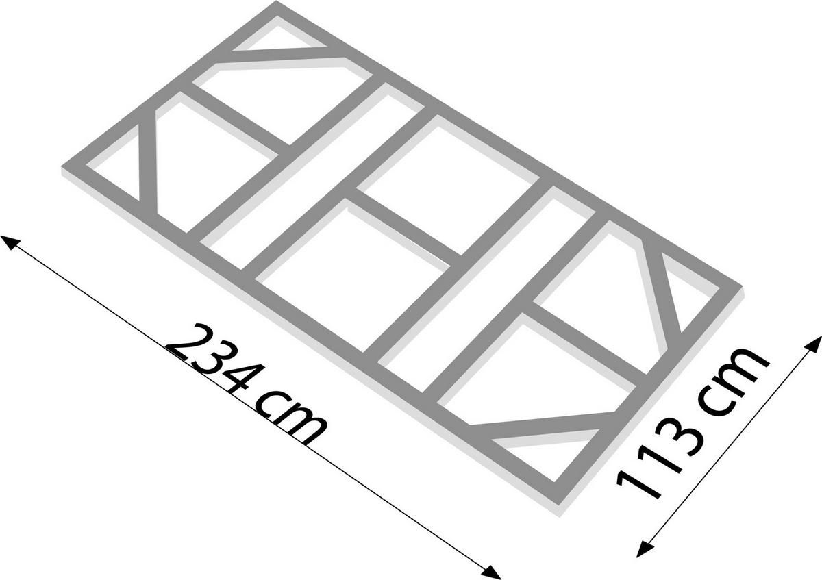 FUNDAMENT - Silberfarben, Basics, Metall (234/2/113cm)