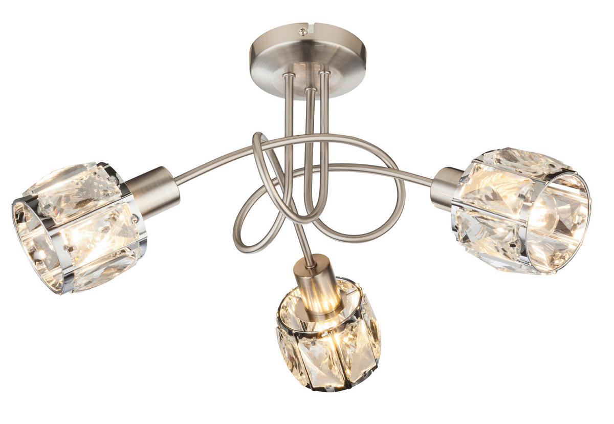 DECKENSTRAHLER   - Design, Glas/Metall (38/24cm) - Globo
