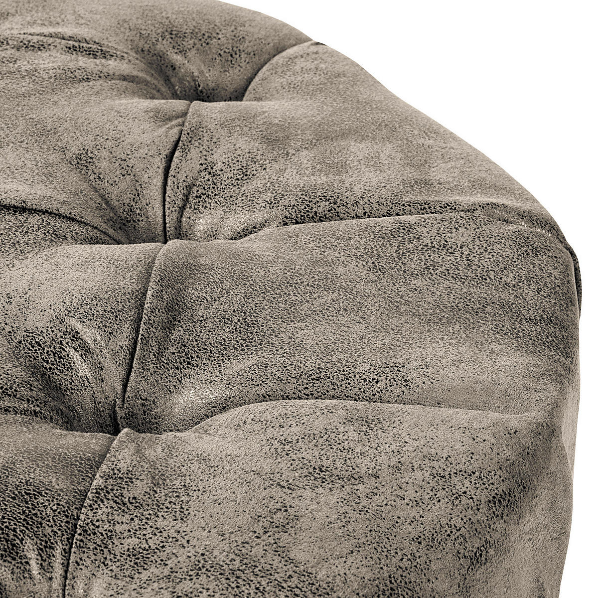 HOCKER Textil Hellgrau  - Hellgrau/Braun, Design, Holz/Textil (80/45/80cm) - Livetastic