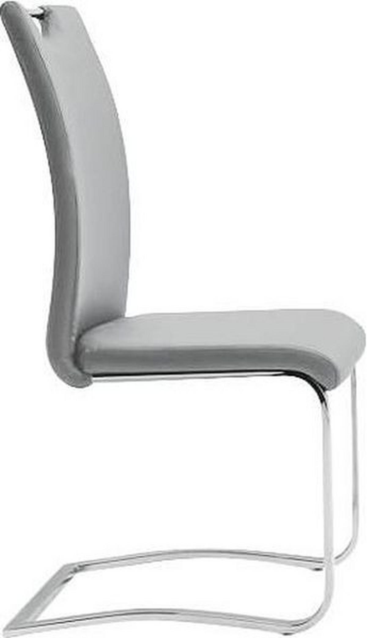SCHWINGSTUHL  in Lederlook  - Grau, Design, Textil/Metall (43/100/57cm) - Carryhome