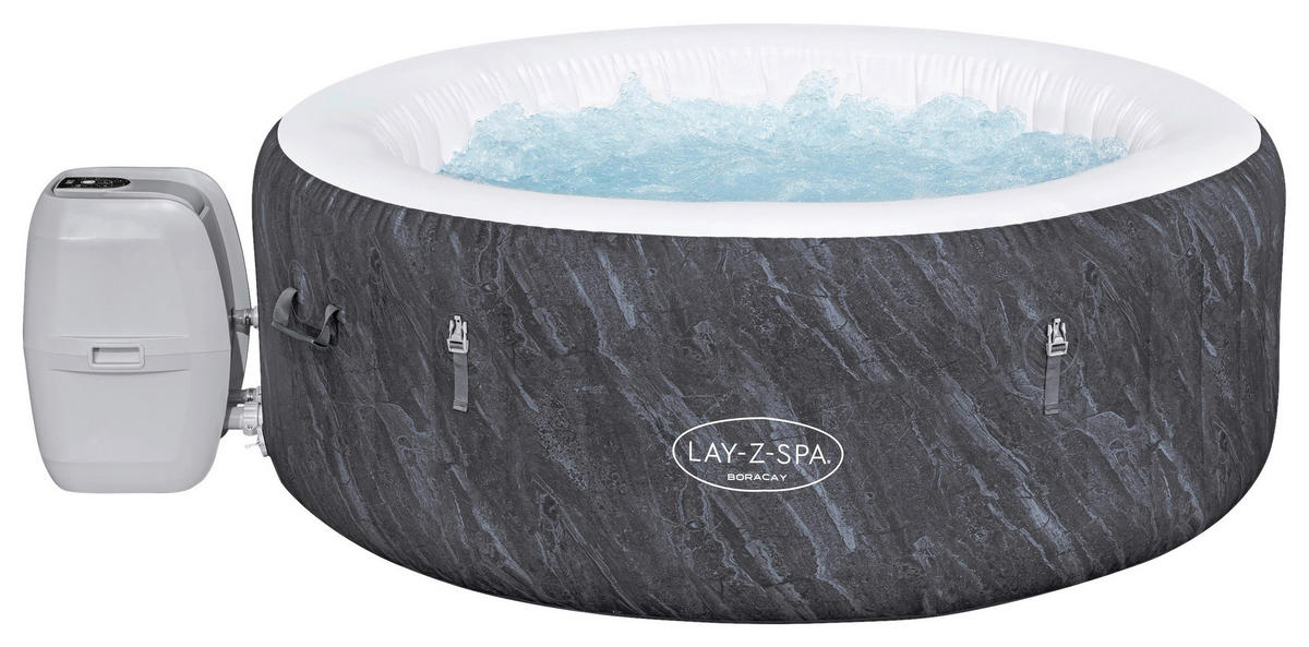WHIRLPOOL LAY-Z-SPA BORACAY 60175 180/66 cm  - Dunkelgrau, KONVENTIONELL, Kunststoff/Metall (180/66cm) - Bestway