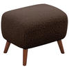 HOCKER in Holz, Metall, Textil Braun  - Kastanienfarben/Braun, Design, Holz/Textil (52/40/40cm) - Livetastic