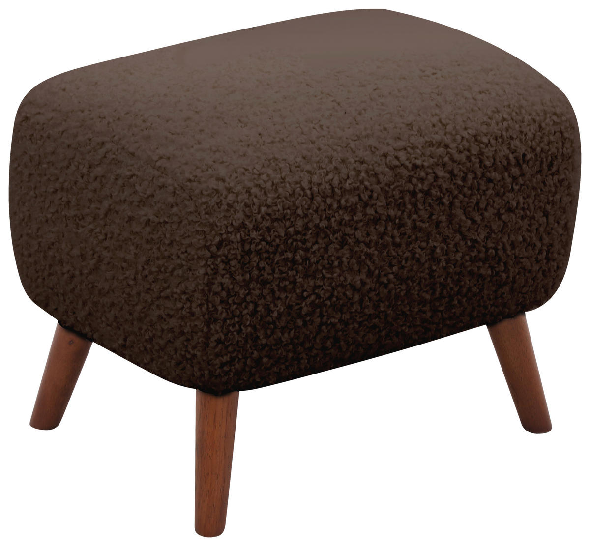 HOCKER in Holz, Metall, Textil Braun  - Kastanienfarben/Braun, Design, Holz/Textil (52/40/40cm) - Livetastic