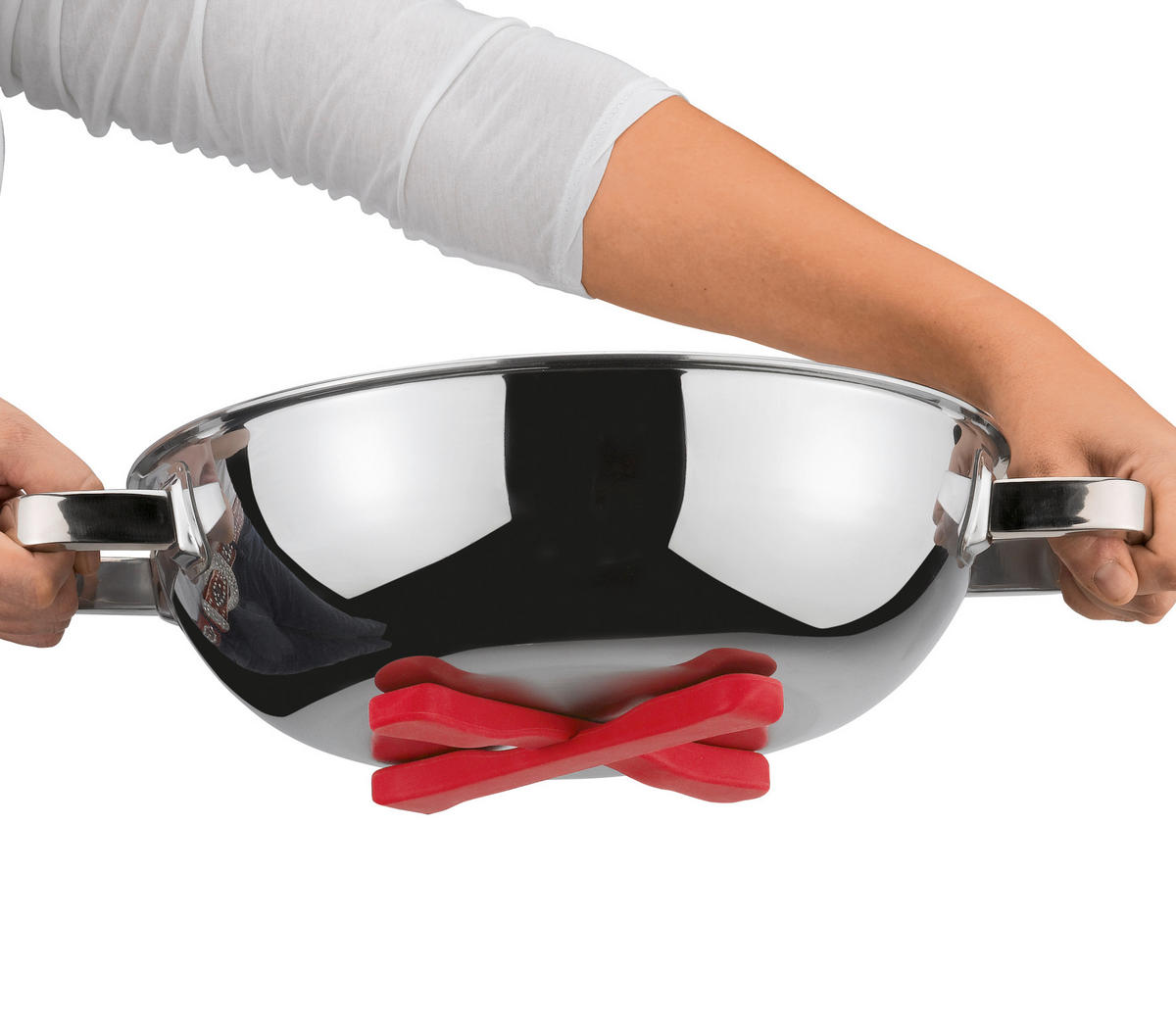 TOPFUNTERSETZER Metall, Kunststoff Rot  - Rot, Basics, Kunststoff/Metall (9/2/22cm) - Spring