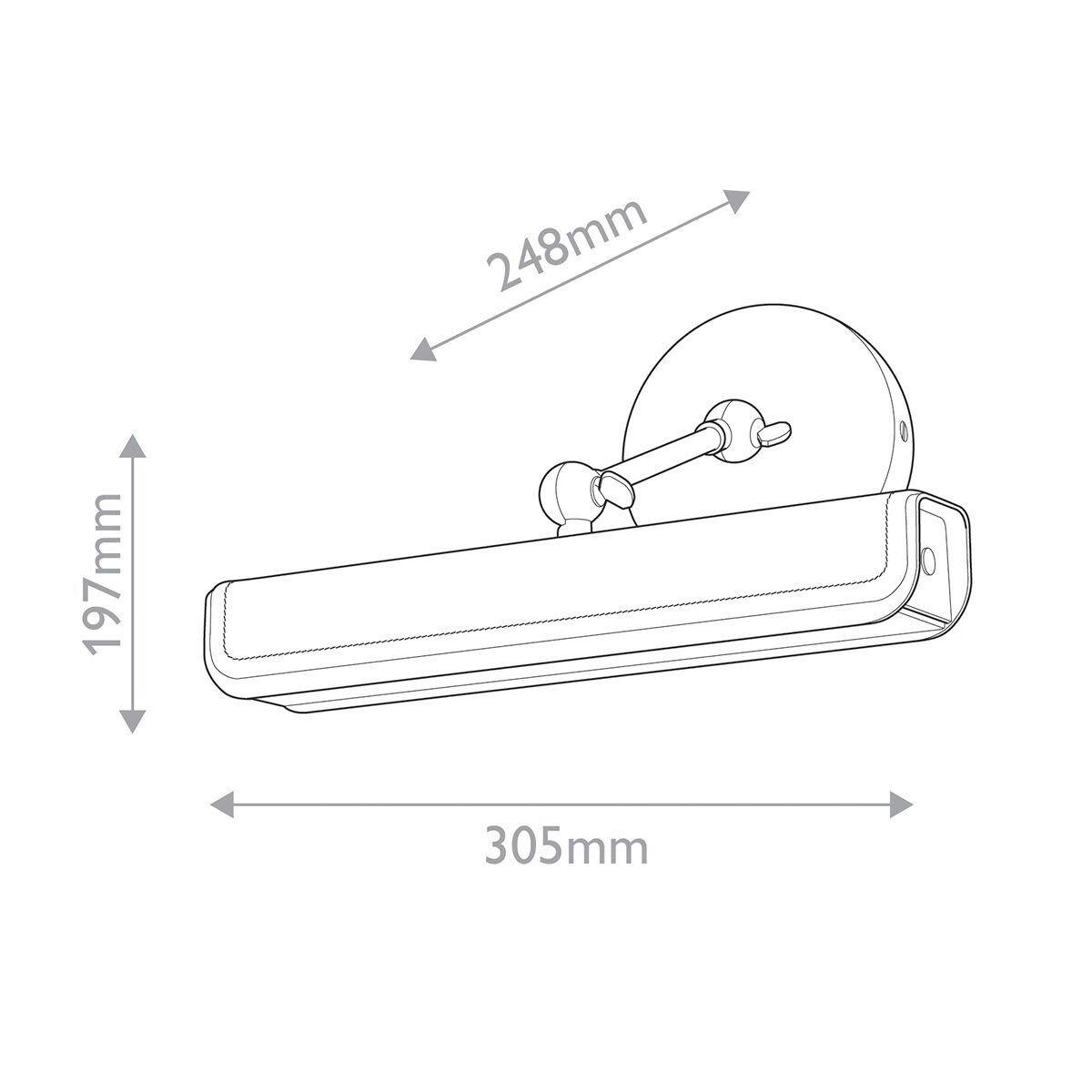 WANDLEUCHTE    - Messingfarben, KONVENTIONELL, Leder/Kunststoff (19,7/30,5/24,8cm) - Elstead Lighting